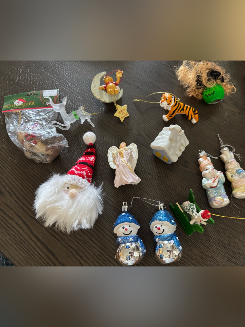 Christmas Holiday Ornament Lot. Disney, Pooh, Kurt Adler, Hallmark, Enesco